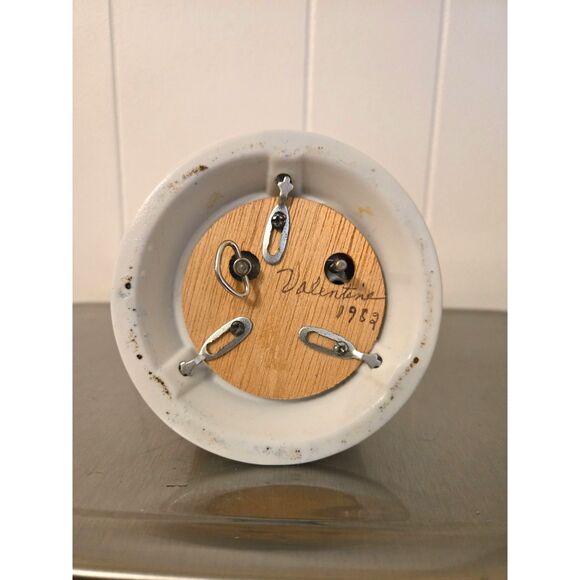 Vintage 70s Porcelain and Wood Hand Bell/Music Box School Days Theme - Picture 3 of 3